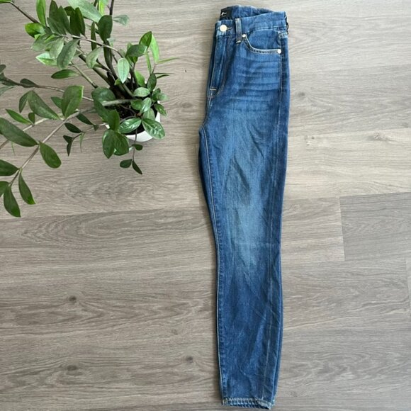 NWT 7 For All Mankind Dark Blue High Rise Skinny Jeans - Picture 12 of 12